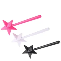 3st Magiska Salt Peppar Shakers Stjärnformade Trollstav Salt Peppar Shakers Magiska Stick Påfyllningsbara kryddor Kryddor Dispenser Rosa Svart Vit