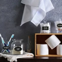 150st Retro Griffeletiketter Dekor för Burkar + Penna