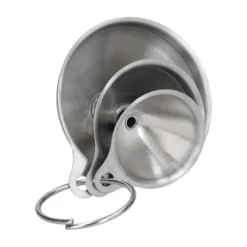 3st rostfritt stål trattfyllning flaskor Tratt Olja läcker separationstratt Integrerad vätskedispenser med cirkel