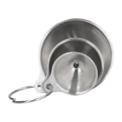 3st rostfritt stål trattfyllning flaskor Tratt Olja läcker separationstratt Integrerad vätskedispenser med cirkel