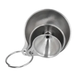 3st rostfritt stål trattfyllning flaskor Tratt Olja läcker separationstratt Integrerad vätskedispenser med cirkel