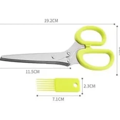 2st örtsax 5 blad i rostfritt stål kökssax med utrustad kamrengöring för örter Ar