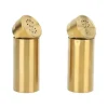 2st Salt Peppar kryddflaska Professionell 304 rostfritt stål kryddflaska för kök Camping Utomhusgrill Guld