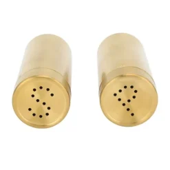 2st Salt Peppar kryddflaska Professionell 304 rostfritt stål kryddflaska för kök Camping Utomhusgrill Guld