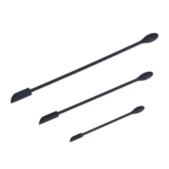 3st spatel livsmedelsklassad silikon med dubbelt huvud fruktsylt grädde Makeup spatel för kök Svart