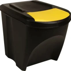 Staplingsbara soptunnor 4 st - Hygieniska och praktiska | Färg: Antracit | Storlek: 100 L