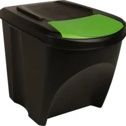 Staplingsbara soptunnor 4 st - Hygieniska och praktiska | Färg: Antracit | Storlek: 100 L