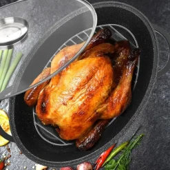 Stekpanna i stål 32,5x21 cm