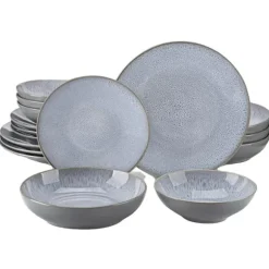 Stengodservis Servis, Elegant Design, Hållbart Keramiskt Material,32 stycken