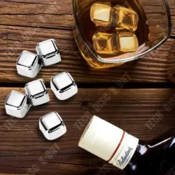 Stålis i rostfritt stål - TD® - 6-pack - Återanvändbara - Transparenta - Spegeleffekt