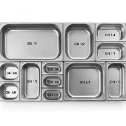 Stållock till GN Kitchen Line med utskärning för GN 1/3 skänk - Hendi 806944