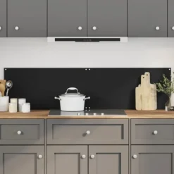 Stänkskydd 2 st svart 80x50 cm härdat glas