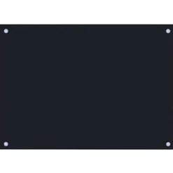 Stänkskydd i härdat glas 2-pack | Färg: Svart | Storlek: 70x50 cm