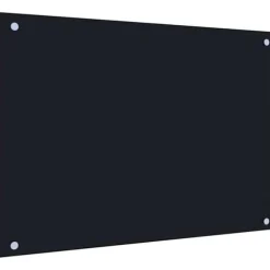 Stänkskydd i härdat glas 2-pack | Färg: Svart | Storlek: 70x50 cm
