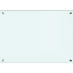 Stänkskydd 2-pack i härdat glas - Praktiskt & Dekorativt | Färg: Vit | Storlek: 70x50 cm