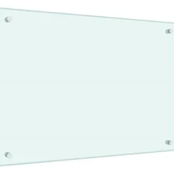 Stänkskydd 2-pack i härdat glas - Praktiskt & Dekorativt | Färg: Vit | Storlek: 70x50 cm