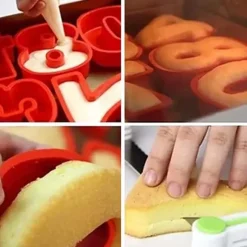 Stor Bakform Silikon Tårtform Siffra Nummer 3