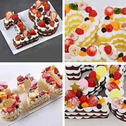 Stor Bakform Silikon Tårtform Siffra Nummer 3