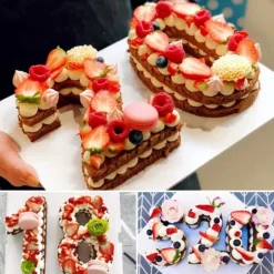 Stor Bakform Silikon Tårtform Siffra Nummer 3