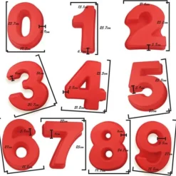 Stor Bakform Silikon Tårtform Siffra Nummer 3