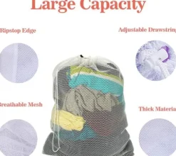 Stor tvättpåse 60x90 cm Vit 1-pack