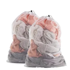 Stor tvättpåse 60x90 cm Vit 2-pack