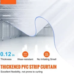 Strip Gardin PVC Dörrgardin 82' x 12" Rullkylare Frys Transparent Plast