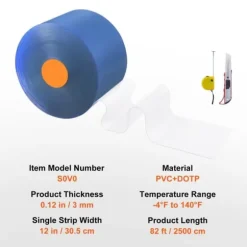 Strip Gardin PVC Dörrgardin 82' x 12