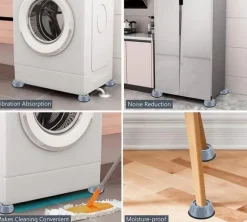 Style 2 - Vibrationsdämpande fötter till tvättmaskin/torktumlare 4 st.