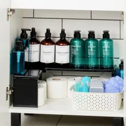 Svart hörnhylla för kök 47x32x15,5 cm