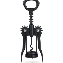 Svart metall korkskruv vinflasköppnare Traditionell