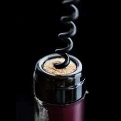 Svart metall korkskruv vinflasköppnare Traditionell