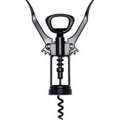 Svart metall korkskruv vinflasköppnare Traditionell