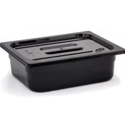 Svart polykarbonat GN lock GN 1/4 - Hendi 862940