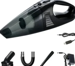 Svart sladdlös bildammsugare våt och torr