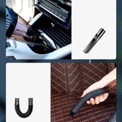 Svart sladdlös bildammsugare våt och torr