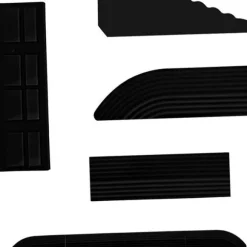 Svart tröskelramp för robotdammsugare (set om 4)