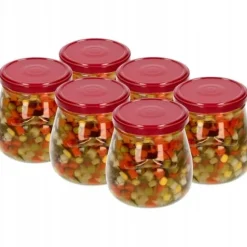Syltburkar med lock 6 st 500 ml