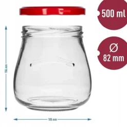 Syltburkar med lock 6 st 500 ml