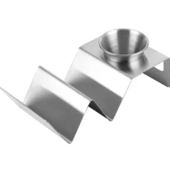 Tacohållare i rostfritt stål för Hem Kök Restaurang Bufféverktyg