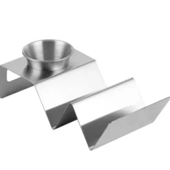 Tacohållare i rostfritt stål för Hem Kök Restaurang Bufféverktyg