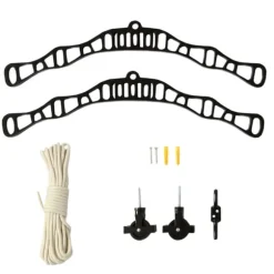 Takhängd Tvättställning - Svart - 1,8 m | Torkställning i Trä Torkhiss Takmonterad Snedtak Horisontellt Tak Hängande Modern Design Stilren Svart Beige | CDON