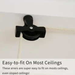 Takhängd Tvättställning - Svart - 1,5 m | Torkställning i Trä Torkhiss Takmonterad Snedtak Horisontellt Tak Hängande Modern Design Stilren Svart Beige | CDON