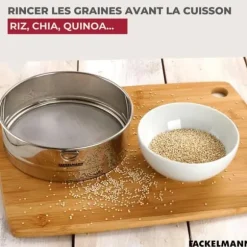 Tamis av rostfritt stål extra fin 18 cm i diameter Fackelmann Basic