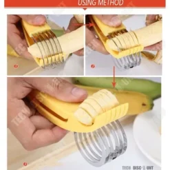 TD® bananskärare i rostfritt stål Köksredskap Enkel användning Solid Lättvikts sanitet och säker present