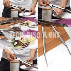 TD® Brödtång Köksförsörjning 12 tums rostfritt stål Kök Halkfritt handtag Grill Multifunktionsmatverktygsredskap