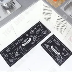 TD® Köksmatta Framför Diskbänk - 2 Styck Maskintvättbar Anti-halk Absorberande Köksmatta 40 * 60+40 * 120cm Beständig