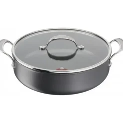 Tefal Jamie Oliver Cook's Classics HA-grytan med glaslock 30 cm/5,4 L, svart