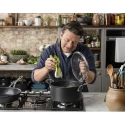 Tefal Jamie Oliver Cook's Classics HA-kastrull, 24 cm/5,2 L, svart