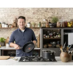 Tefal Jamie Oliver Cook's Classics HA-kastrull, 24 cm/5,2 L, svart